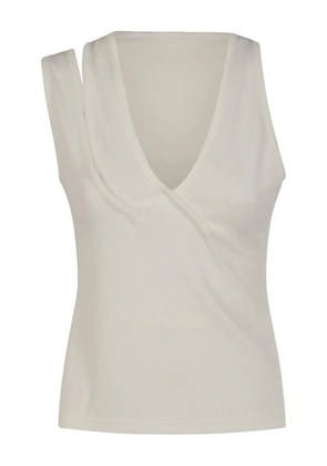 Christopher Esber cut-out ribbed top - White