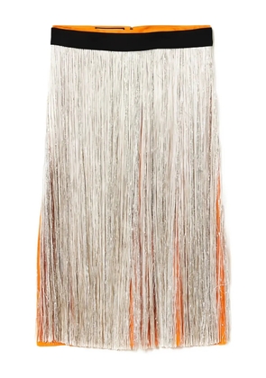 Plan C fringed midi skirt - Gold