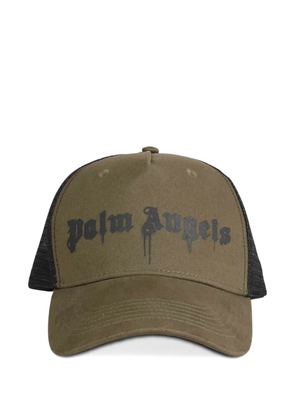 Palm Angels logo-print trucker cap - Green
