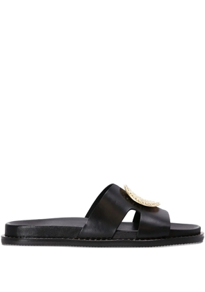Kotris Sandals leather medallion sandals - Black