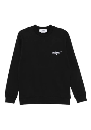 MSGM logo-embroidered sweatshirt - Black
