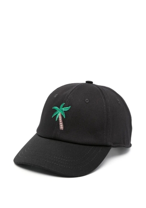 ALBERTO BRESCI palm tree-embroidery baseball cap - Black