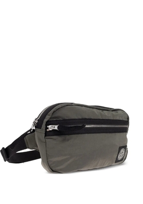 Stone Island zip-fastening logo-patch belt bag - Green