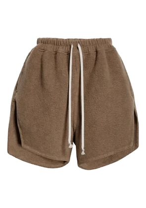 Rick Owens drawstring fleece shorts - Brown