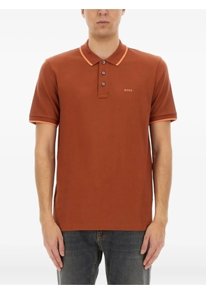 BOSS buttoned polo shirt - Brown