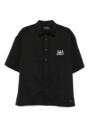 RETERNITY embroidered short-sleeve shirt - Black