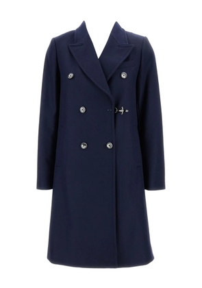 Fay double-breasted coat - Blue