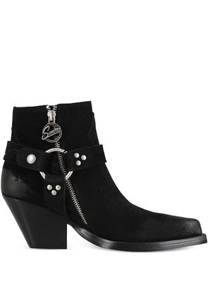 Sonora 75mm suede ankle boots - Black