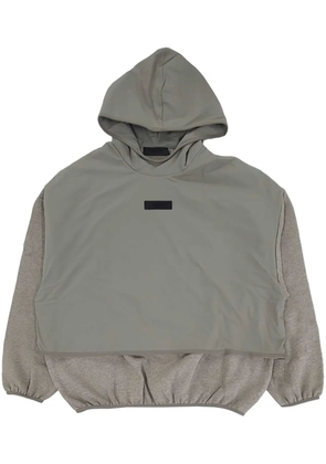 FEAR OF GOD ESSENTIALS logo patch panelled hoodie - Grey