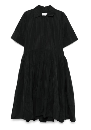 Jil Sander pintuck-detailed midi dress - Black
