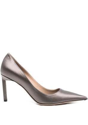 TOM FORD 85mm pointed-toe satin pumps - Grey