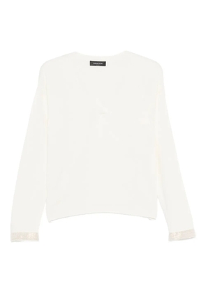 Fabiana Filippi sequin-embellished knitwear sweater - White