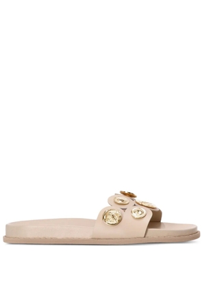 Kotris Sandals coin-embellished slides - Neutrals