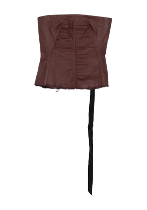 Rick Owens DRKSHDW strapless corset top - Red