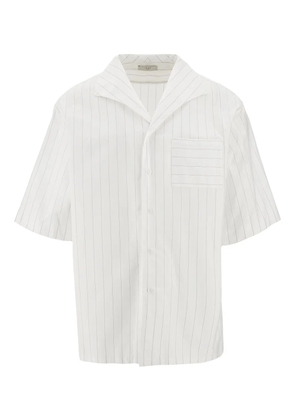 1989 STUDIO pinstriped bowling shirt - White