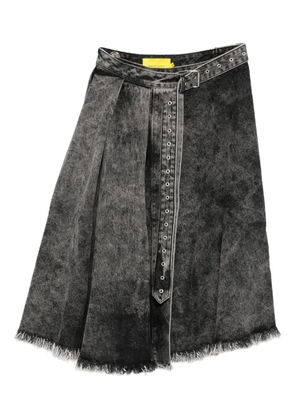 Marques'Almeida belted denim skirt - Black