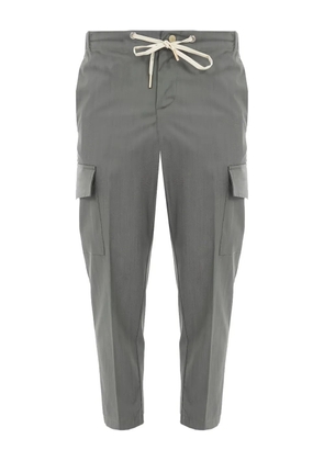 YES LONDON drawstring-waist cargo-pocket trousers - Grey