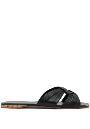 The Row knot-detail leather sandals - Black