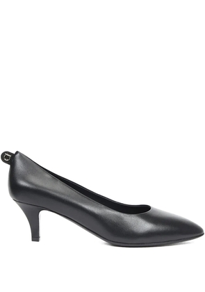 Ferragamo leather kitten-heel pumps - Black