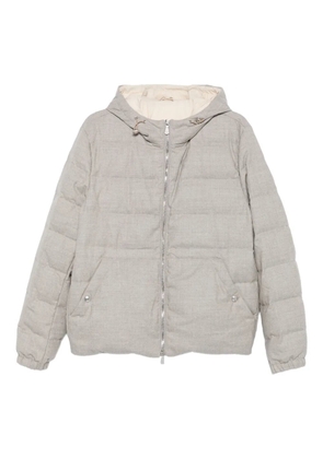 Eleventy hooded quilted coat - Grey