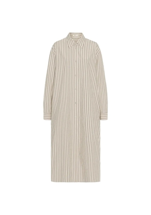 The Row Chihiro striped shirt dress - Neutrals