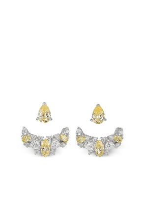 Anabela Chan 18K white gold Twinkle diamond earrings - Yellow