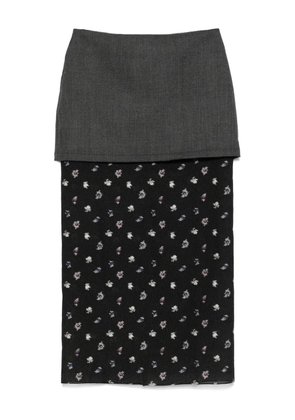 RACIL Demi layered maxi skirt - Black