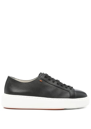 Santoni leather sneakers - Black
