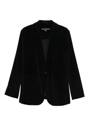 Circolo 1901 velvet single-breasted blazer - Black