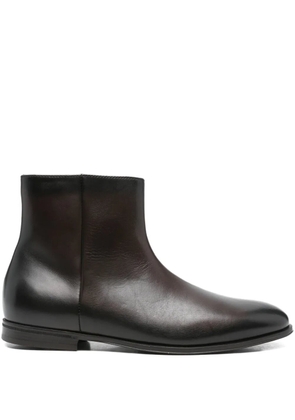 Doucal's zip-detail leather boots - Black