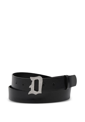 DONDUP letter-buckle leather belt - Black