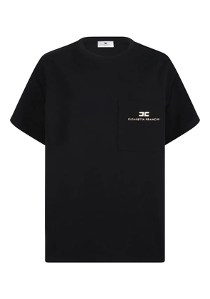 Elisabetta Franchi logo-plaque pocket top - Black