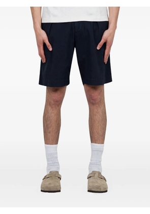 Universal Works linen-cotton blend deck shorts - Blue