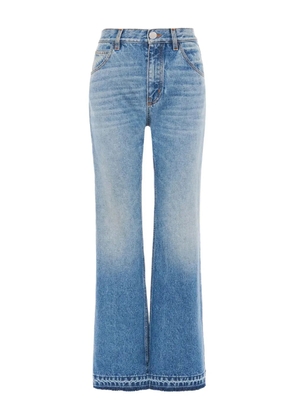 Chloé frayed-hem flared jeans - Blue