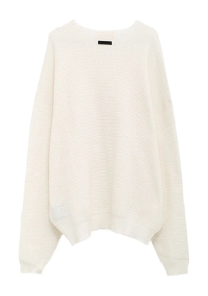 FEAR OF GOD ESSENTIALS Waffle crew-neck sweater - White