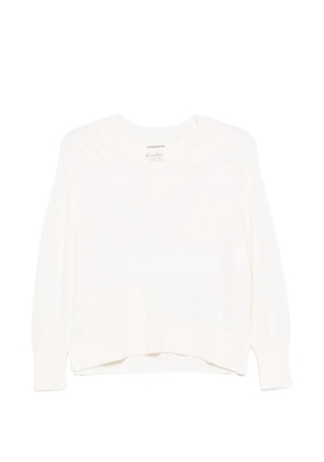 Purotatto V-neck sweater - White
