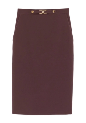 Elisabetta Franchi button-fastening pencil skirt - Brown