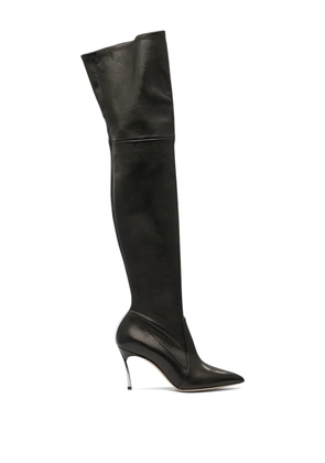 Casadei Blade leather over-the-knee high boots - Black