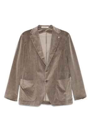 Tagliatore corduroy single-breasted blazer - Brown