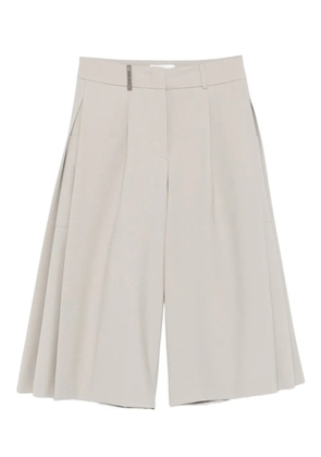 Peserico pleated cropped trousers - Grey