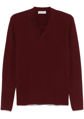 Lanvin button-embellishment sweater - Red