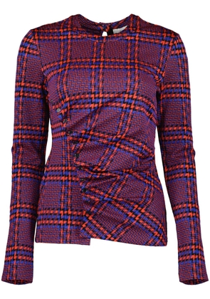 Rabanne geometric-print blouse - Red