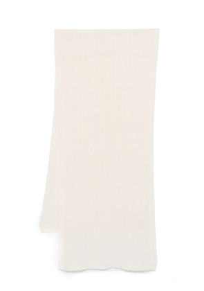 Lady Anne cable-knit scarf - White