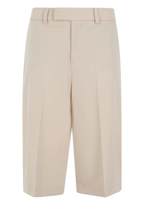 Federica Tosi pressed-crease shorts - Neutrals