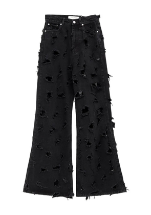 Matiéres distressed-effect jeans - Black