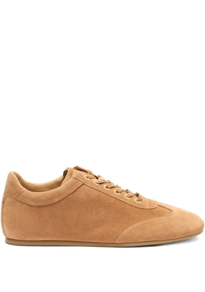 Stuart Weitzman Cruz lace-up suede sneakers - Neutrals