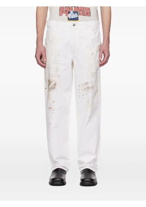 Paly paint-splatter trousers - White