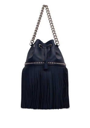 J&M Davidson fringed chain-strap bucket bag - Blue