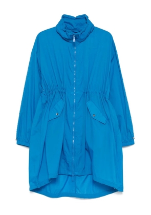 Add logo-embroidered coat - Blue