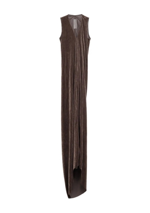 Rick Owens draped velvet dress - Brown